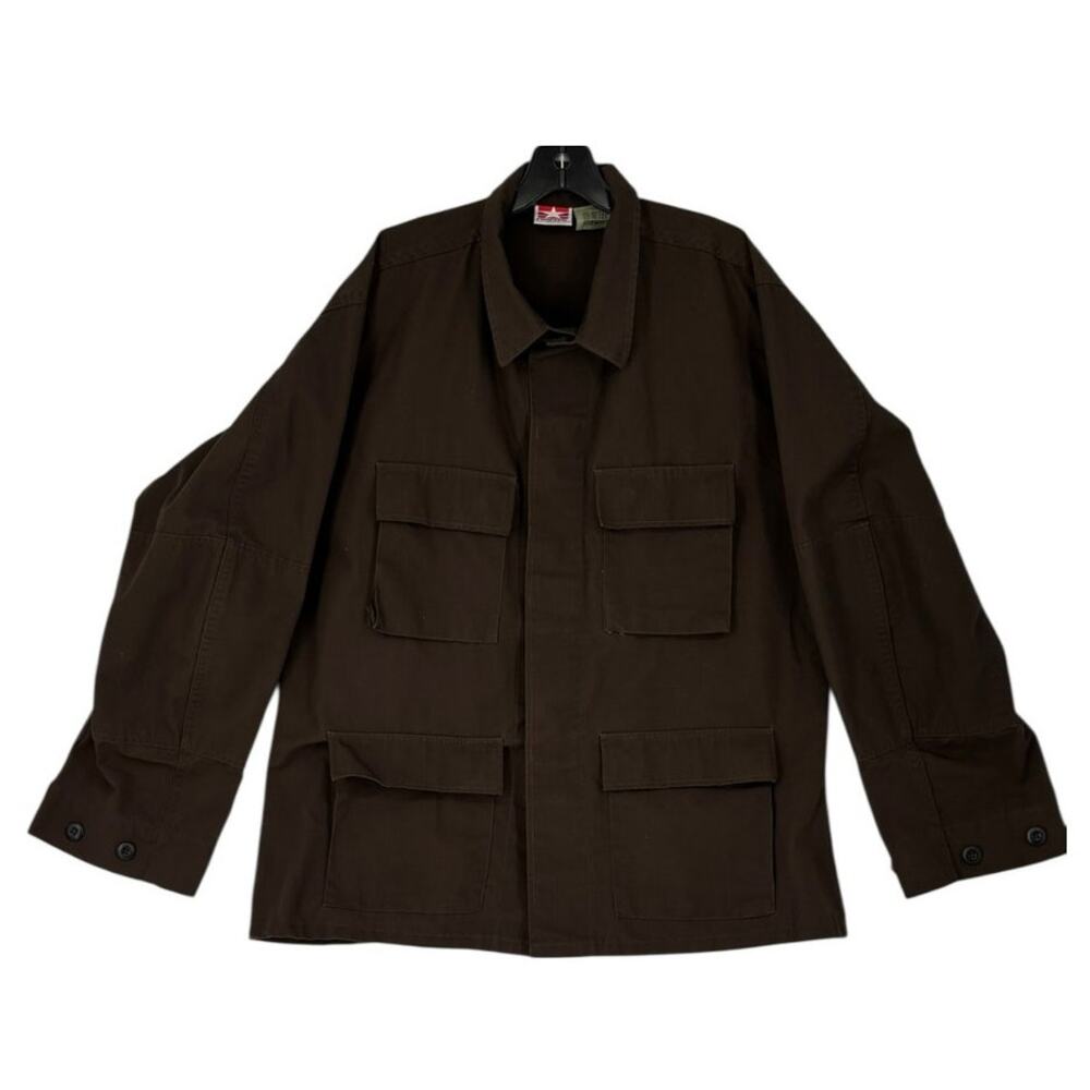 Propper Tactical Combat Coat Mens Large Military Jacket Army Brown Pockets